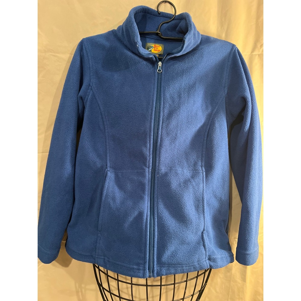 Bass Pro Shops Blue Fleece Zip Up Jacket Women's Size Medium